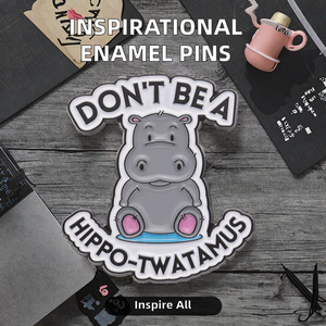 Épingles en émail inspirantes 'Don't Worry Smile' avec citations de vie pour femmes et hommes, en métal plaqué personnalisé, pour badges de revers, excellentes - Product Image 3