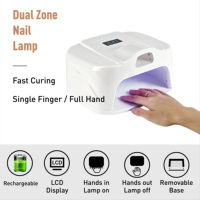 Lampe à LED pour ongles rechargeable sans fil, hybride UV LED, perles LED UV, séchage rapide du vernis gel, lampe à LED UV sans fil pour ongles