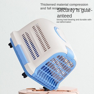 <span class=keywords><strong>Portable</strong></span> en plastique Pet Carrier Durable Aviation Outdoor Pet Transport Box Essential pour chat et chien voiture et transport de voiture - Product Image 3