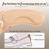 Semelles intérieures adhésives en mousse souple et respirante anti-chute pour talon, coussinets de pieds, semelles arrière de 6 mm d'épaisseur pour soulagement de la douleur