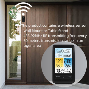 Stazione meteorologica digitale termometro igrometro sveglia elettronica Wireless barometro previsioni del <span class=keywords><strong>tempo</strong></span> compatte - Product Image 4