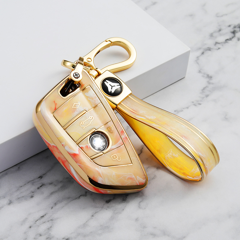 Cache bouton jaune + Porte-clés en TPU