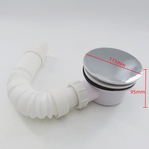 Scarico doccia, vassoio doccia in ABS cromato da 90mm sifone scarico per la prevenzione degli odori sottile, scarico laterale P Trap - Product Image 2