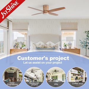 1stshine LED quạt trần New Arrival 52 inch OEM MDF Blades tuôn ra gắn quạt trần cho trần thấp - Product Image 5