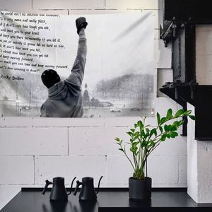 Drapeau inspirant et motivant avec citation de Rocky <span class=keywords><strong>Balboa</strong></span> « Sunshine and Rainbows », 3x5 pieds, avec œillets en laiton brillant pour décoration extérieure - Product Image 5