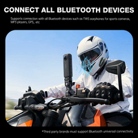 1100mAh étanche sans fil casque de moto casque interphone système de Communication mains libres accessoires de vélo