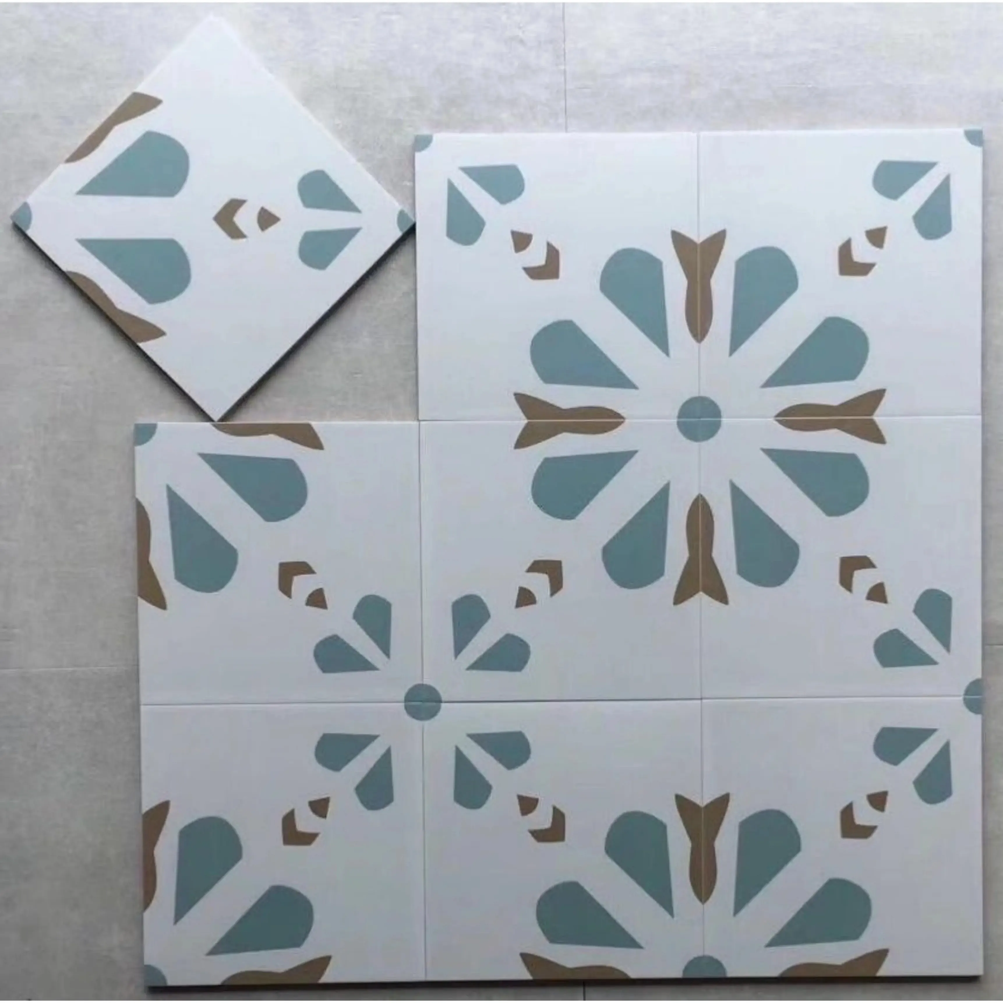 Classic Moroccan Hand Painted Flower Design Cerâmica Azulejos Art Telha Decorativa 200x200 para piso e parede