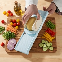 Mandoline Snijder Professionele Handmatige Groentejulienne Snijder Medium Snijden Verstelbare Dikte Roestvrij Staal Vaatwasmachinebestendig