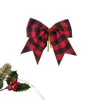 Pita Jala Besar Warna Merah Hitam Motif Kotak-kotak Latar Belakang Dekorasi Meriah Perlengkapan Bahan Kostum Pernikahan Ramah Lingkungan Dapat Digunakan Kembali Natal