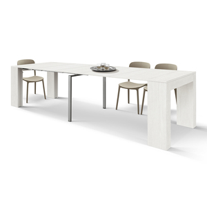 Angelo <b>Extendable</b> Console <b>Table</b> White Ash Melamine Finished Internal Use - Product Image 2