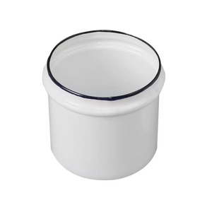 Bai Rui Enamel Medical Jar White 8cm 9cm 10cm 12cm Disinfection Storage <b>Container</b> With Lid - Product Image 1