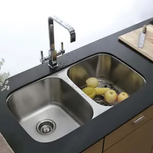 Produttore sottopiano Workstation Kitchen Deep Sink 17-35 pollici Rv acciaio inossidabile 304 piccolo lavello a doppia vasca