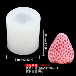 Moule en silicone fraise, moule en silicone pour fondant, moules en silicone pour décoration, moule à chocolat - Product Image 3