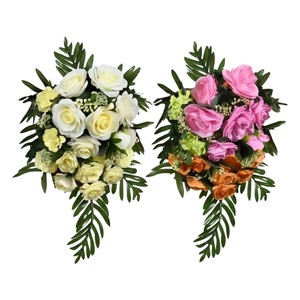 <b>Artificial</b> Autumn Pumpkin Wreath Decorative Door Hanging Floral Swag with Eucalyptus Leaves for Home Fall Harvest Decor - Product Image 2