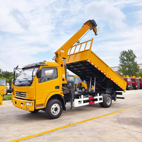 Grue de transplantation d'arbres montée sur camion avec flèche hydraulique, capacité de levage 6,5T, hauteur maximale 5m