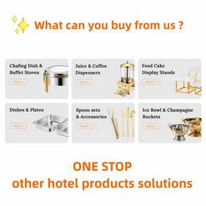 Cheffing dorado de lujo que sirve otros suministros <span class=keywords><strong>para</strong></span> restaurantes de Hotel, equipo <span class=keywords><strong>para</strong></span> catering, calentador de alimentos, juego de buffet <span class=keywords><strong>para</strong></span> frotamiento - Product Image 3