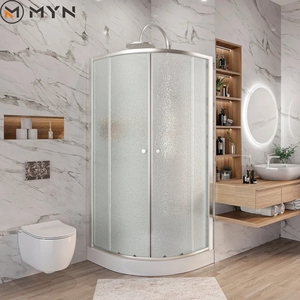 Myn אלומיניום קופסא מקלחת פרופיל אלומיניום מוקצף לא שקוף שקוף מחליק דלת מקלחת - Product Image 1