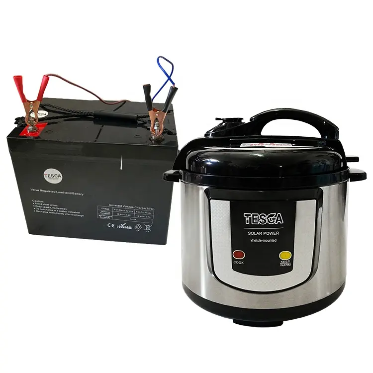 DC 12V 24V elettrico in acciaio inox pentola a pressione pentola a 5L utilizzare per 12v alimentato a batteria