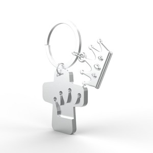 Hebilla de llave de corona cruzada de aleación de Zinc, Popular, para decoración de vacaciones, regalo - Product Image 2