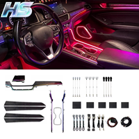 Kit d'éclairage d'ambiance pour voiture 10e génération, 20 ou 24 lumières, 64 couleurs, contrôle par application sur écran pour Honda Accord berline 2018-2020