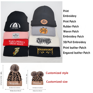 Mùa Đông Mới Bobbles Len <span class=keywords><strong>Hat</strong></span> Phiên Bản Ấm Áp Giả Sable Tóc Cha Mẹ Con Áo Thun <span class=keywords><strong>Hat</strong></span> Lông Bóng Leopard Đan <span class=keywords><strong>Hat</strong></span> Phụ Nữ - Product Image 3