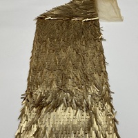 Tissu en dentelle à sequins rectangulaires longs brodés effet flash pour robes, sacs, chaussures et décoration murale - Vente en gros