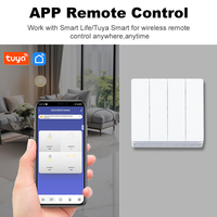 Interruptor inteligente Zigbee 1 2 3 Gang Estándares DE LA UE Interruptor de botón de pared Tuya para Smart Home