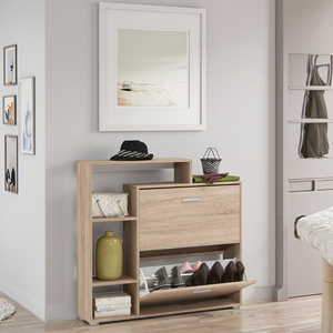 Meuble d'entrée minimaliste Armoire à <span class=keywords><strong>chaussures</strong></span> à rabat <span class=keywords><strong>de</strong></span> grande capacité avec étagère <span class=keywords><strong>de</strong></span> rangement rembourrée pour la salle <span class=keywords><strong>de</strong></span> sport et la maison - Product Image 1