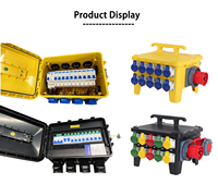 Boîte de distribution d'énergie portable en cuivre industriel 63A, étanche IP54/IP67, ensemble de prises et de fiches pour chantier de construction - KYPCE