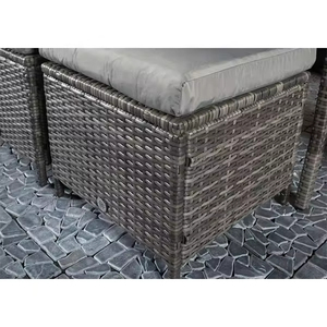 Modern Waterproof <b>Rattan</b> Steel Frame <b>Outdoor</b> Dining Garden Set - Product Image 6