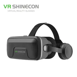 Kacamata VR Shinecon, Setelan Baru VR, 7 Inci, Headset Video 3D, untuk Film & Game, 42Mm, Lensa Anti-distorsi