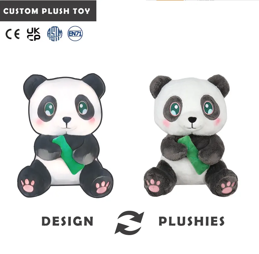 Profesional de alta calidad Plushie personalizado mascota empresa Logo Anime juguetes de peluche muñecas