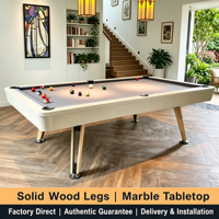 Mesa de Billar Moderna de Lujo de MDF, 3 en 1, Mesa Combinada de Billar y Tenis de Mesa para Interiores, 7 pies, 8 pies, 9 pies, para Uso Doméstico y Comercial