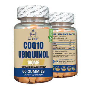 Novedades <span class=keywords><strong>Emei</strong></span> COQ10 Ubiquinol Gomitas de Vitamina 100mg para la Salud Cardíaca y Vascular Venta al por Mayor OEM 60 Gomitas - Product Image 4