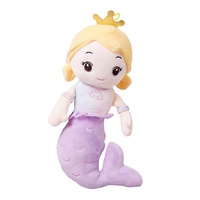 Peluche sur mesure, poupée princesse de sirène, en peluche, animaux doux, faite à la main, jouet pour enfants, personnages de film, sirène