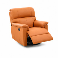 Fauteuil inclinable individuel en cuir véritable, style minimaliste moderne et luxe discret, exclusivité transfrontalière, pour salons