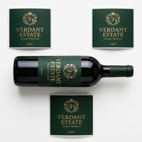 Étiquettes de bouteilles de vin personnalisées, autocollants en feuille d'or, étiquettes en papier gaufré pour les vignobles de boutique