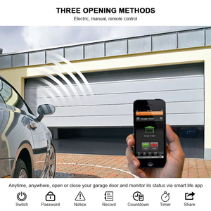 <span class=keywords><strong>Porte</strong></span> de garage <span class=keywords><strong>sectionnelle</strong></span> en verre moderne de petite <span class=keywords><strong>porte</strong></span> d'entrée 16x7 portes de garage pliantes coulissantes <span class=keywords><strong>avec</strong></span> portail piétonnier - Product Image 5