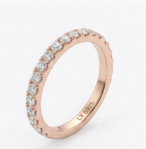 Pear Cut Moissanite Engagement <b>Ring</b> <b>Set</b> Rose Gold Plated Halo Bridal Band Stacking Wedding <b>Ring</b> for Women - Product Image 3