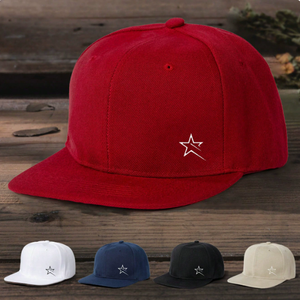 Hot Sale Star Embroidered <b>Flat</b> Bill Snapback <b>Cap</b> Cotton Hip Hop Baseball <b>Cap</b> For <b>Men</b> Women - Product Image 6