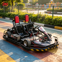 Kart à pédales essence 2 places pour adultes, kart de location commercial, buggy de course deux personnes, kart à pédales 428 à transmission par chaîne haute vitesse pour sites extérieurs