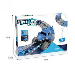 Set <span class=keywords><strong>de</strong></span> Juguetes Educativos <span class=keywords><strong>de</strong></span> 92 Piezas para Niños, <span class=keywords><strong>Pista</strong></span> <span class=keywords><strong>de</strong></span> <span class=keywords><strong>Carreras</strong></span> Eléctrica Flexible para Vehículos, <span class=keywords><strong>Pista</strong></span> <span class=keywords><strong>de</strong></span> <span class=keywords><strong>Carreras</strong></span> <span class=keywords><strong>de</strong></span> Tiburones para Niños - Product Image 4