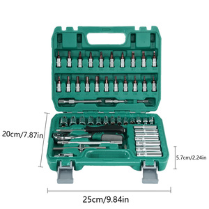 Ensemble de matériel de boîte à outils de réparation automobile 53 pièces combinaison complète comprenant une clé à douille pour la fourniture de quincaillerie en gros - Product Image 5