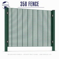 Panneau de clôture de sécurité 358 en acier soudé anti-escalade, robuste et durable, avec base en métallurgie des poudres et revêtement en poudre