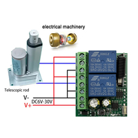 Receptor de relé de 2 canales, universal, para señal de motor de luz de puerta de garaje, para 12 V, 24 V y 250 V CC.