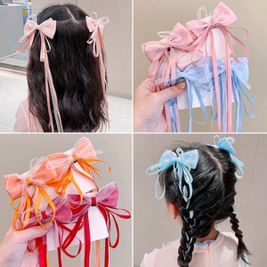 Clever Girls 'Ancient Style Haars pangen Großhandel Sweet Bow Knots Langes Band Hanfu Haarschmuck im chinesischen Stil - Product Image 4