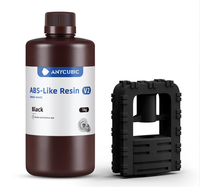 Résine ELEGOO type ABS V2, lavable à l'eau, 1 kg, 405 nm, photopolymère, haute résistance, faible odeur, pour impression 3D LCD DLP MSLA