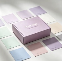Boîte d'expédition pliante en carton ondulé violet clair personnalisée avec logo imprimé pour emballage de produits cadeaux et marchandises en gros