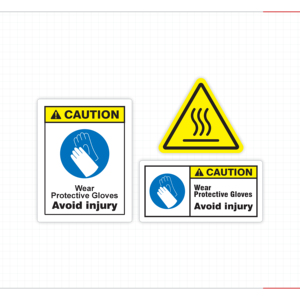 Protective Gloves Required Safety <b>Sticker</b> for Workplace Injury Prevention Material Handling and Maintenance Tasks - Product Image 3
