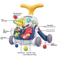 Nouveauté, trotteur multifonctionnel anti-renversement, poussette éducative, jouet pliant, musique pour les tout-petits, fonction de sécurité